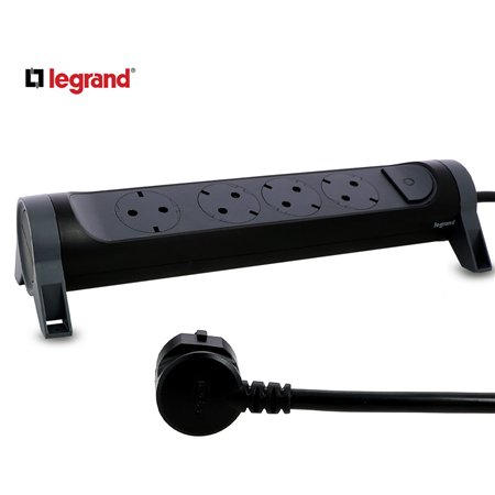 LG 694537 PRODUŽNI BLOK 4X2P+E 3M (CRNA/T.SIVA)