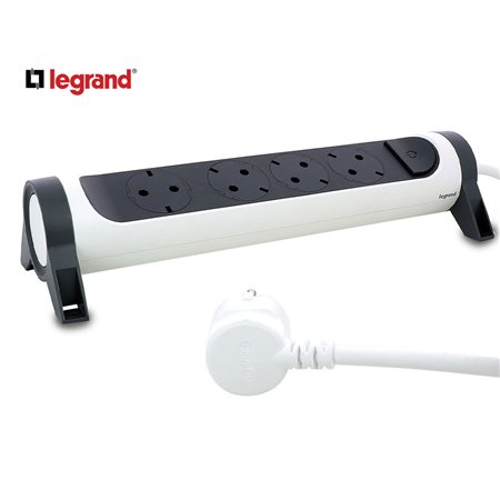 LG 694536 PRODUŽNI BLOK 4X2P+E 3M (BELA/T.SIVA)