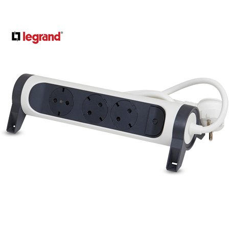 LG 694535 PRODUŽNI BLOK 3X2P+E 3M (BELA/T.SIVA)