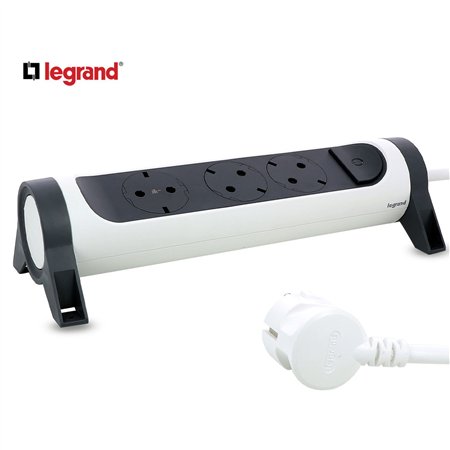 LG 694535 PRODUŽNI BLOK 3X2P+E 3M (BELA/T.SIVA)