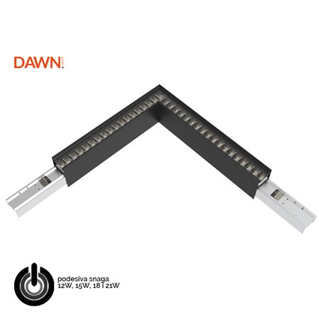 DAWN LED SVETILJKA LL40 L(90°) 21/18/15/12W CCT CRNA