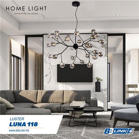 Luster sa 27 staklenih kugli.