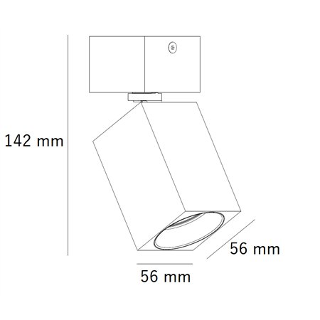 SVETILJKA JM-4065 PLAFONSKA CRNA 1*GU10 IP20