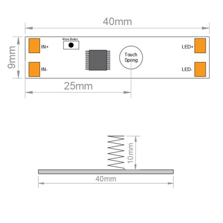 LED PREKIDAČ DIMER DT03 TOUCH