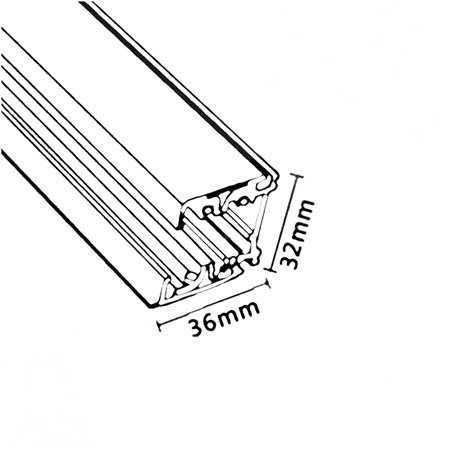TROSTEPENA ŠINA 2M WSO-19B BELA