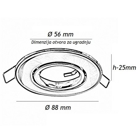 ROZETNA 6601 1*GU10 NIKL