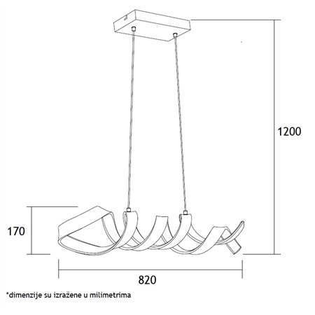 LUNA 147 LUSTER 54W 3000K BELA