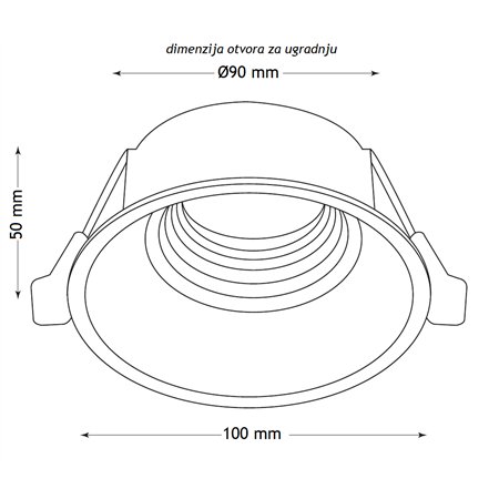 ROZETNA 706 1*GU10 BELA