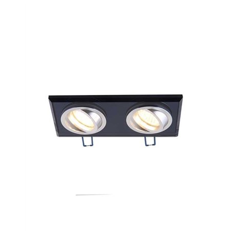 ROZETNA 707 2*GU10 CRNA KRISTAL