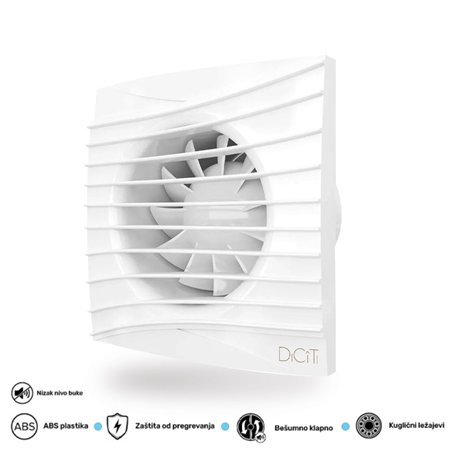 ERA VENTILATOR F100 SILENT 4C TURBO WHITE