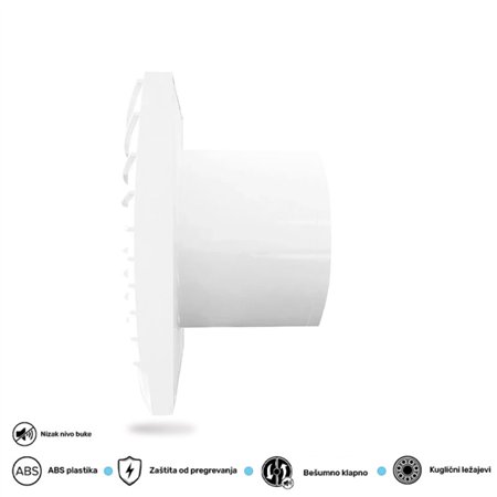 ERA VENTILATOR F100 SILENT 4C TURBO WHITE