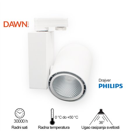 LED REFLEKTOR ŠINSKI 338201-3 40W 4000K BELI