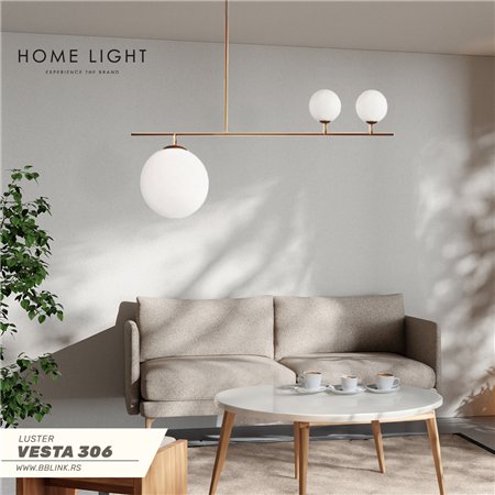 VESTA 306 LUSTER 1*E27+2*G9 antique brass