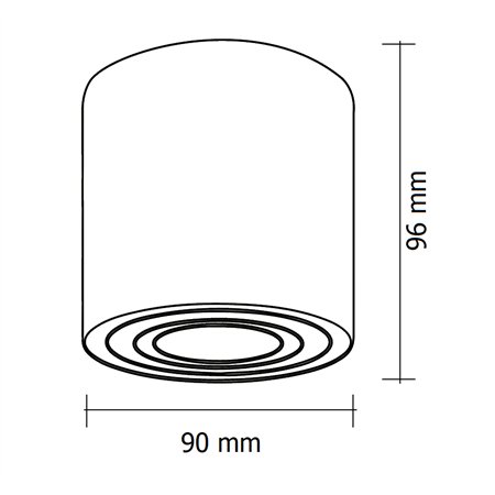 SVETILJKA JM-017 PLAFONSKA CRNA 1*GU10 IP65