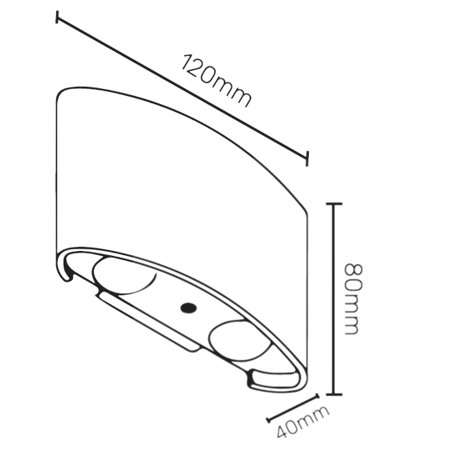 LED SVETILJKA JM 020 ZIDNA 4W 4000K IP54 BELA