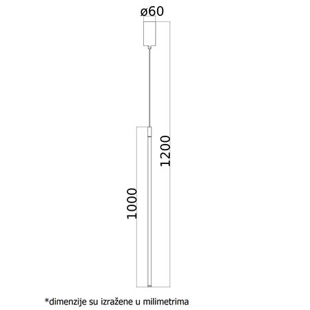 VESTA 358 VISILICA 14W 3000K CRNA