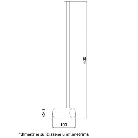 Dekorativna LED zidna lampa snage 7W.
