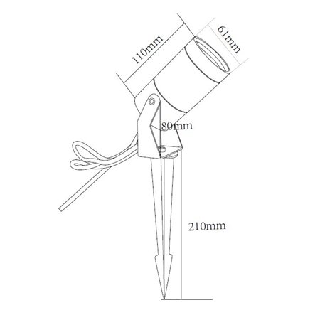 SVETILJKA JM-4811 BAŠTENSKA 1*GU10 IP67 CRNA