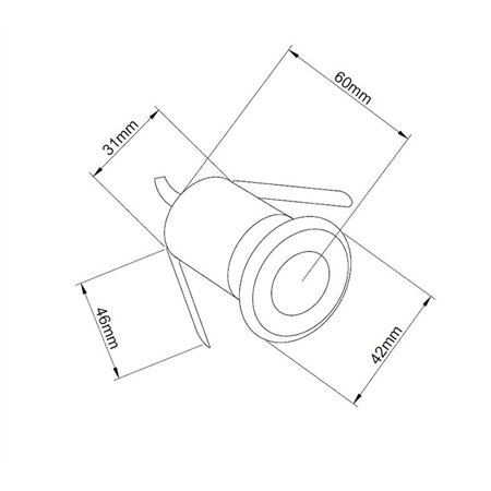 LED SVETILJKA JM-045 PODNA 3W 3000K IP67 NIKL/HROM