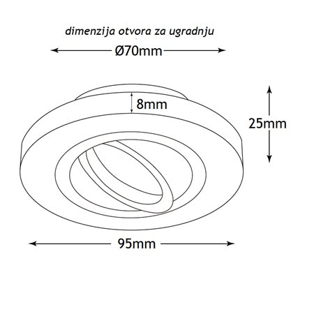 ROZETNA 704 1*GU10 KRISTAL