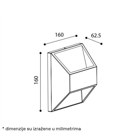 LED SVETILJKA 2562 ZIDNA 6*1W 4000K IP54 SIVA