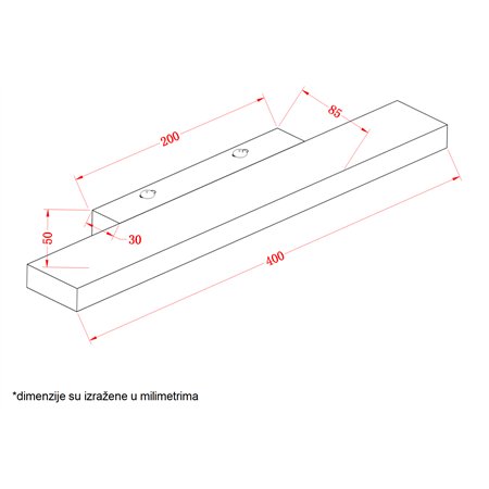 LED zidna lampa za kupatilo.