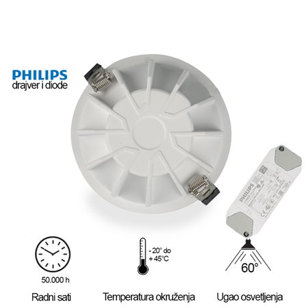 LED UGRADNA SVETILJKA 118001-8 40W 4000K 60°