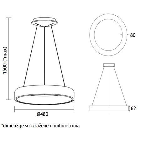 VESTA 341 VISILICA 40W 3000/4000K BELA