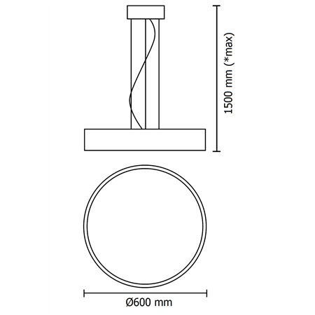 VESTA 351 VISILICA 60W 3000/4000K BELA