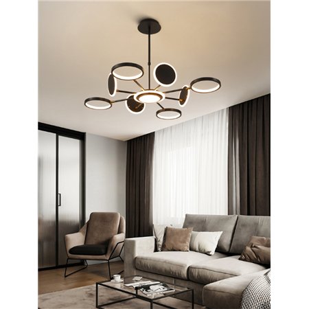 VESTA 369 LUSTER LED 76W 3000K CRNA