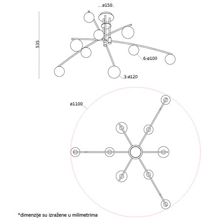 VESTA 377 LUSTER 9*G9 MESING