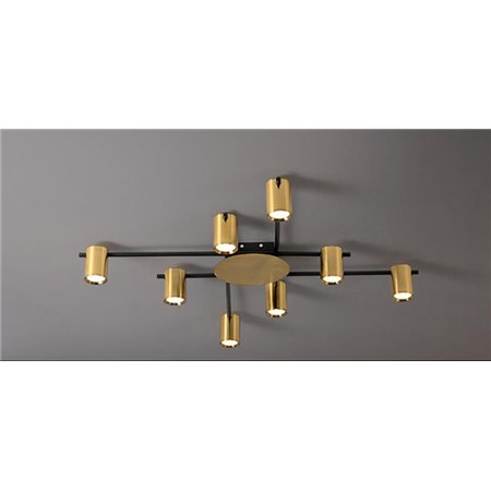 Plafonjera modernog izgleda u crno-zlatnoj boji.