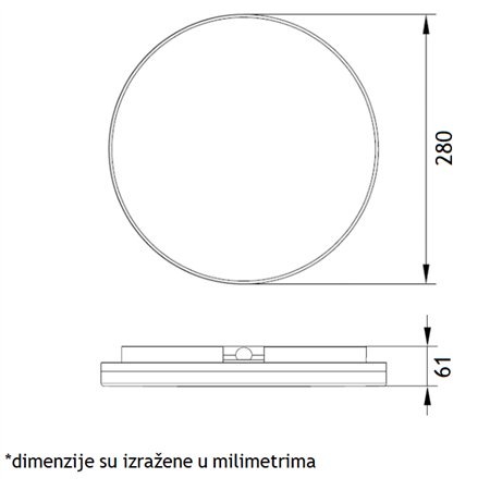 LED PLAFONJERA LE511 PANIK 18W/1W 4000K IP 65