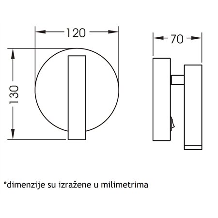 LED ZIDNA SVETILJKA JM-060 BELA