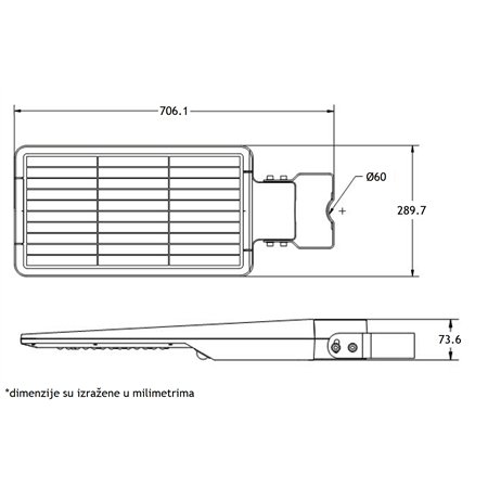 Solarna led ulična svetiljka