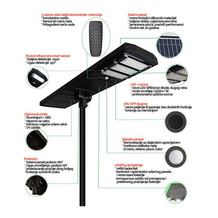 SOLARNA LED ULIČNA SVETILJKA LD-SSL-80W