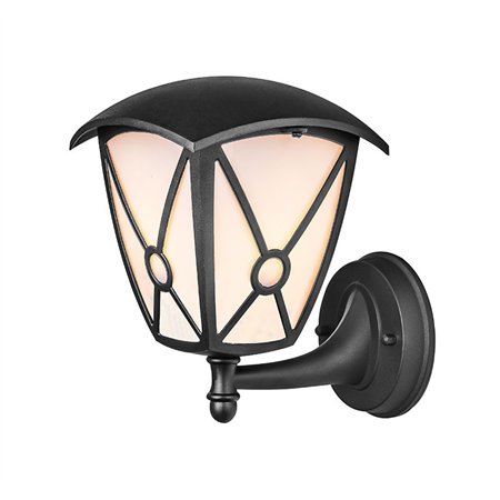 Fenjer rustičnog izgleda u crnoj boji