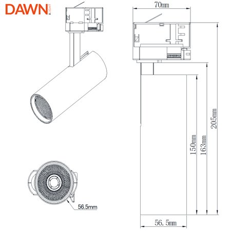 LED REFLEKTOR ŠINSKI JM 4068 10W 3000K 36° CRNI TROSTEPENI