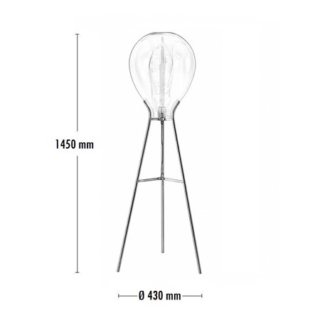 LUNA 192 PODNA LAMPA 1*E27 MESING