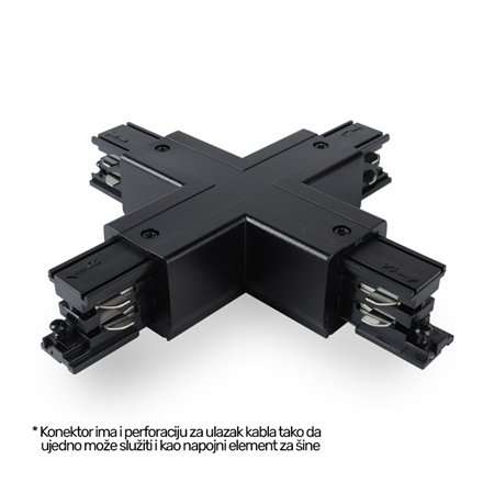 Trostepeni X konektor WSO-29B crni