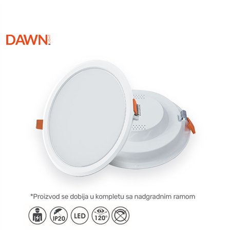 DAWN LED PANEL KNC1-12W 4000K 960lm 120° IP20 / RAM