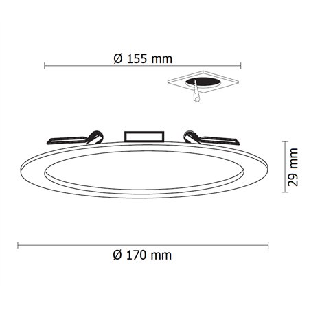 DAWN led panel snage 12W