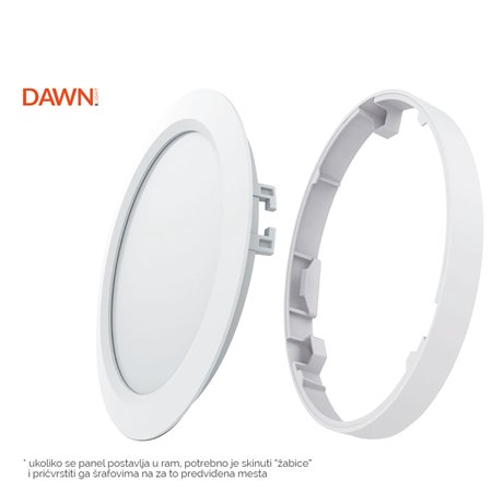 DAWN LED PANEL KNC1 24W 6500K 2160lm 120° IP20
