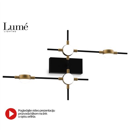 Vesta 396 - zidna lampa ekskluzivnog dizajna je iz Lume molekularne kolekcije.