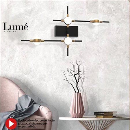 Vesta 396 - zidna lampa ekskluzivnog dizajna je iz Lume molekularne kolekcije.