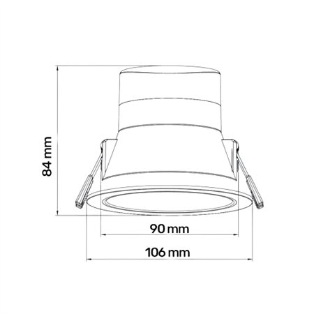 LED SVETILJKA JM-031 DIMABILNA 8W CCT 60° BELA