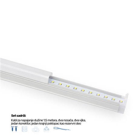 LED SVETILJKA KL T5 0,9m 18W 3000K SILVER