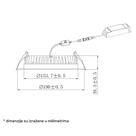 LED SVETILJKA CPS-Y6A25-D9 3000/4000K 25W IP44