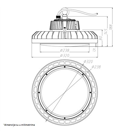 LED REFLEKTOR HB07-200W-4000K-IP65