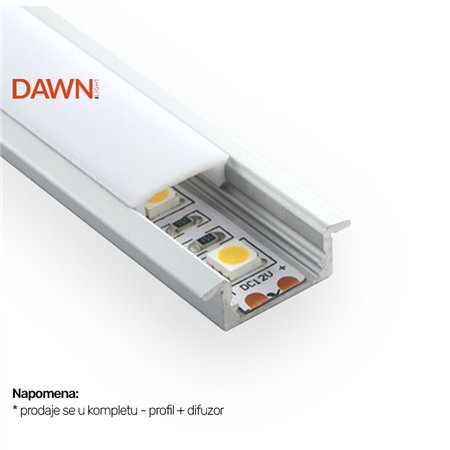 Super Slim 6mm ugradni LED aluminijumski profil.